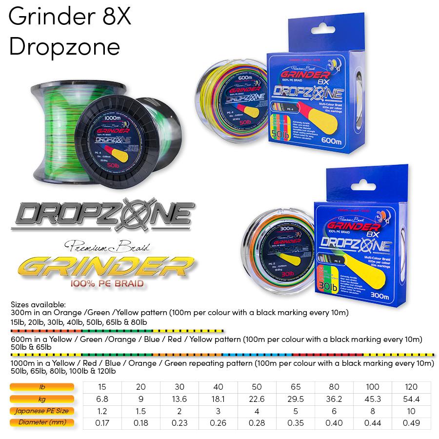 300M - Grinder DropZone 8X Multi Colour Braid – Stil Fishing