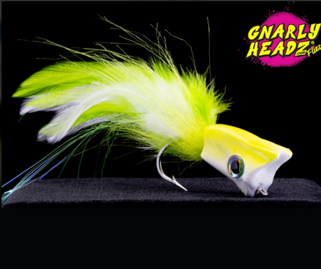 Gnarly Headz Echo Sounder white Chartreuse #2/0