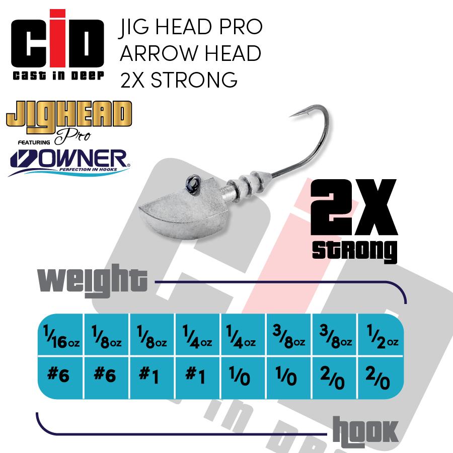 CID 2X Jig Head Pro (Arrow) – Stil Fishing