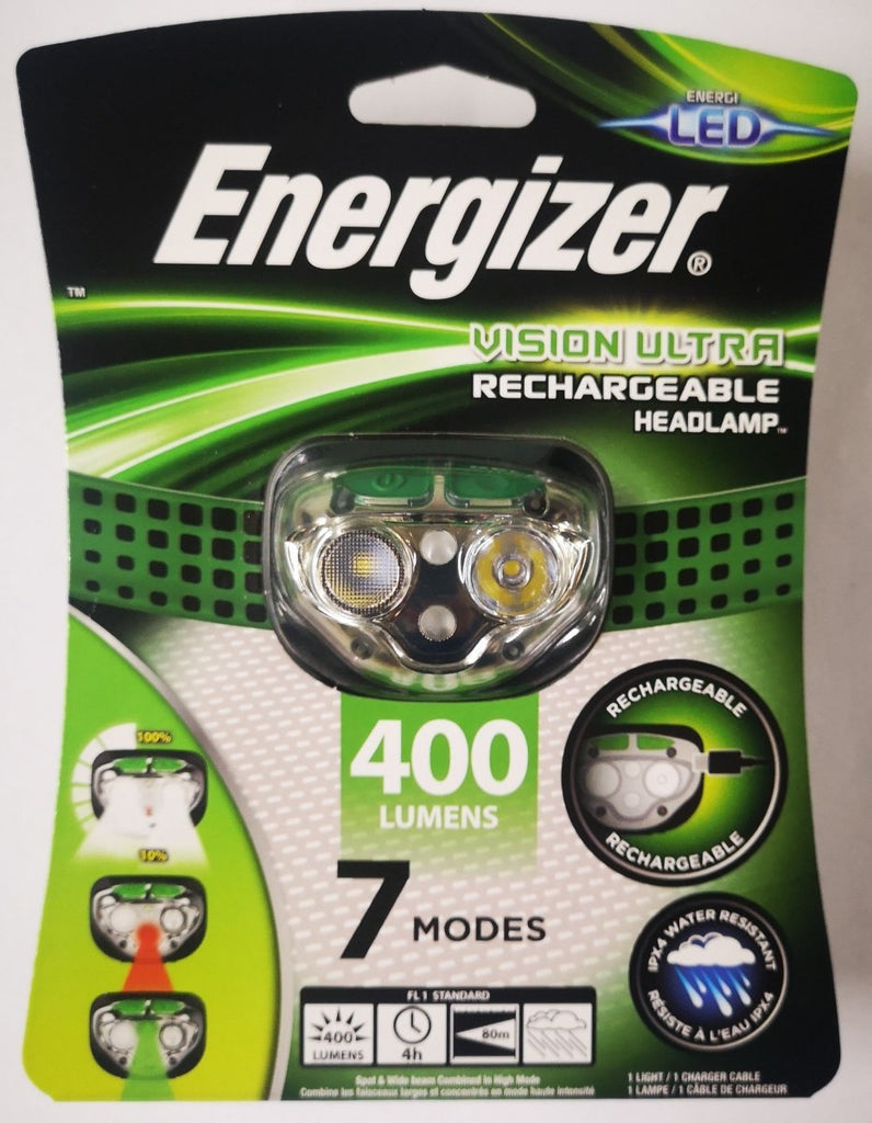 Energizer Vision Ultra Rechargeable 400 Lumens Headlamp - Stil Fishingheadlight