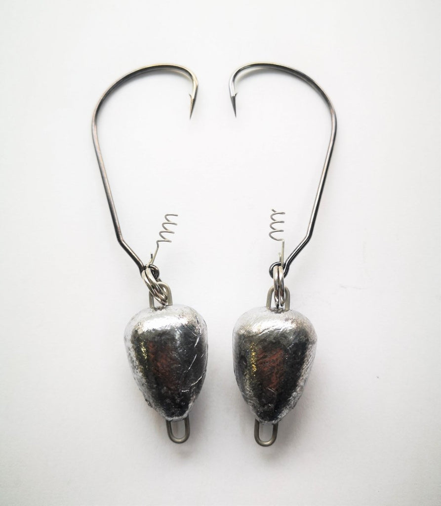 20PCS Weedless Offset Jig Heads - Reinforced Hooks For Bass F 1009728