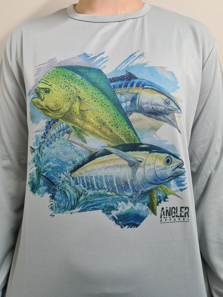 Three Fish Hooked Long Sleeve Shirt – Stil Fishing